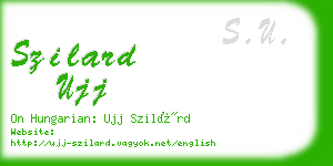 szilard ujj business card